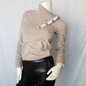 Banana Republic Buttoned Cowl Neck Sweater